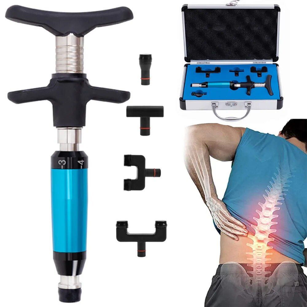 4-Head Adjustable Intensity Chiropractic Massage Therapy Gun