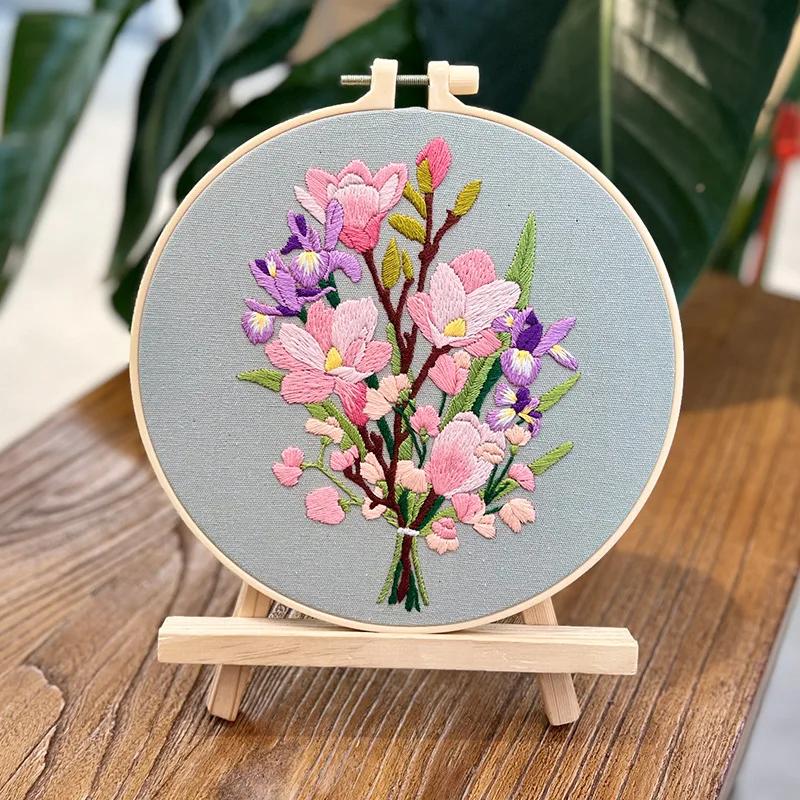 Flower Embroidery Kit for Beginners