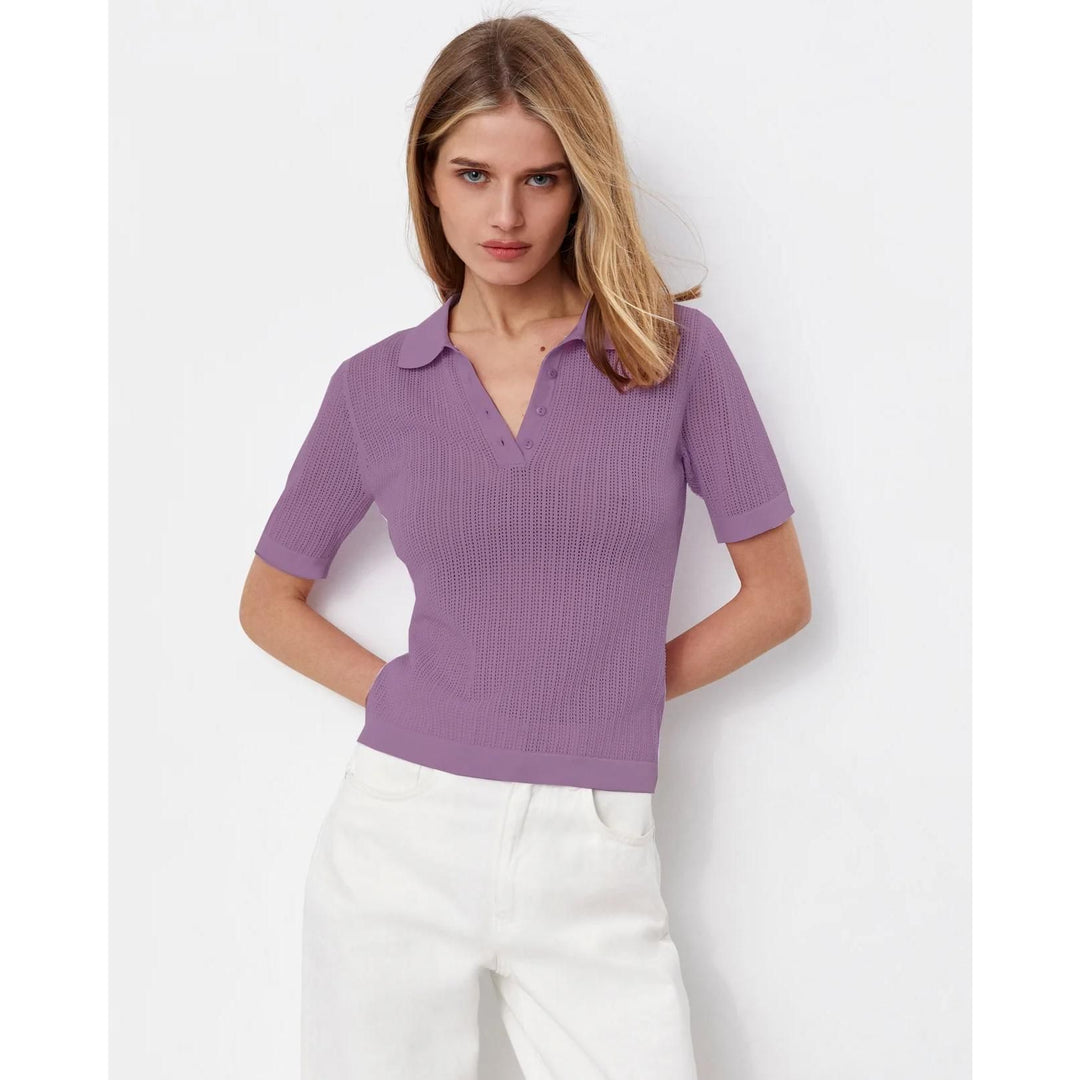 Elegant Summer Polo Shirt for Women