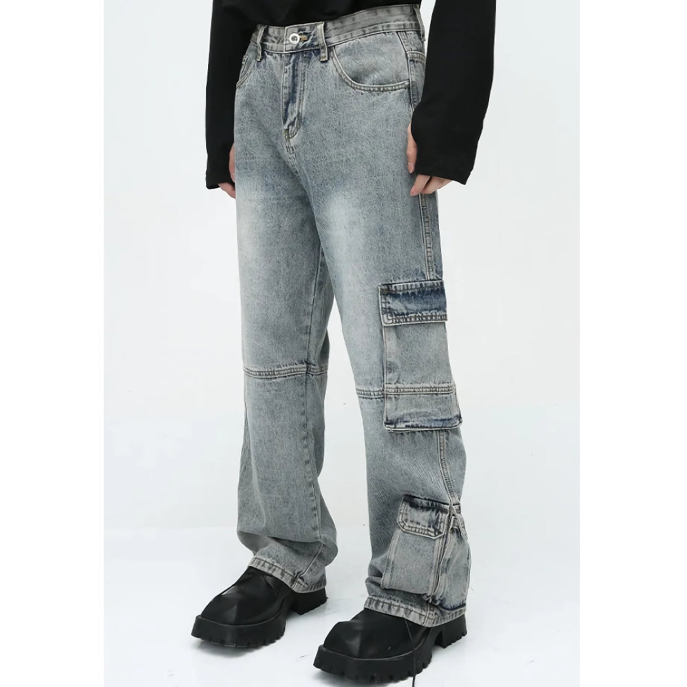 Casual Denim Cargo Pants