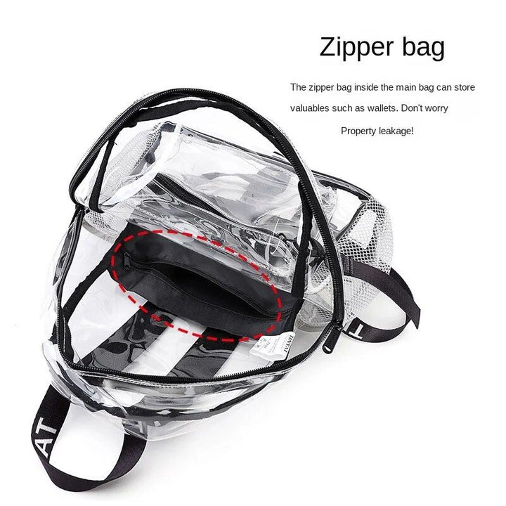 Chic Transparent Jelly Backpack - Waterproof, Fashion-Forward PVC Design for Women