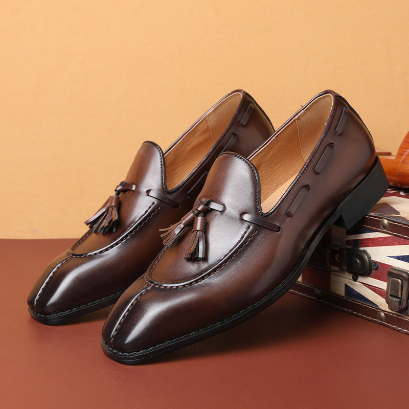 Vintage Leather Tassel Loafers