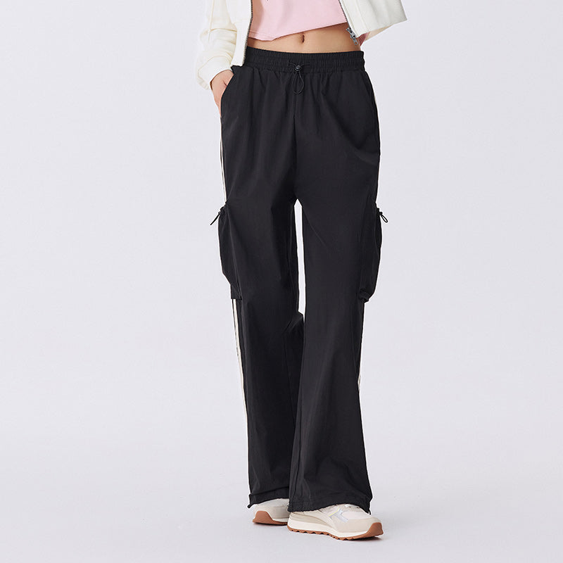 Casual Women’s Elastic Waist Drawstring Wide Leg Pants