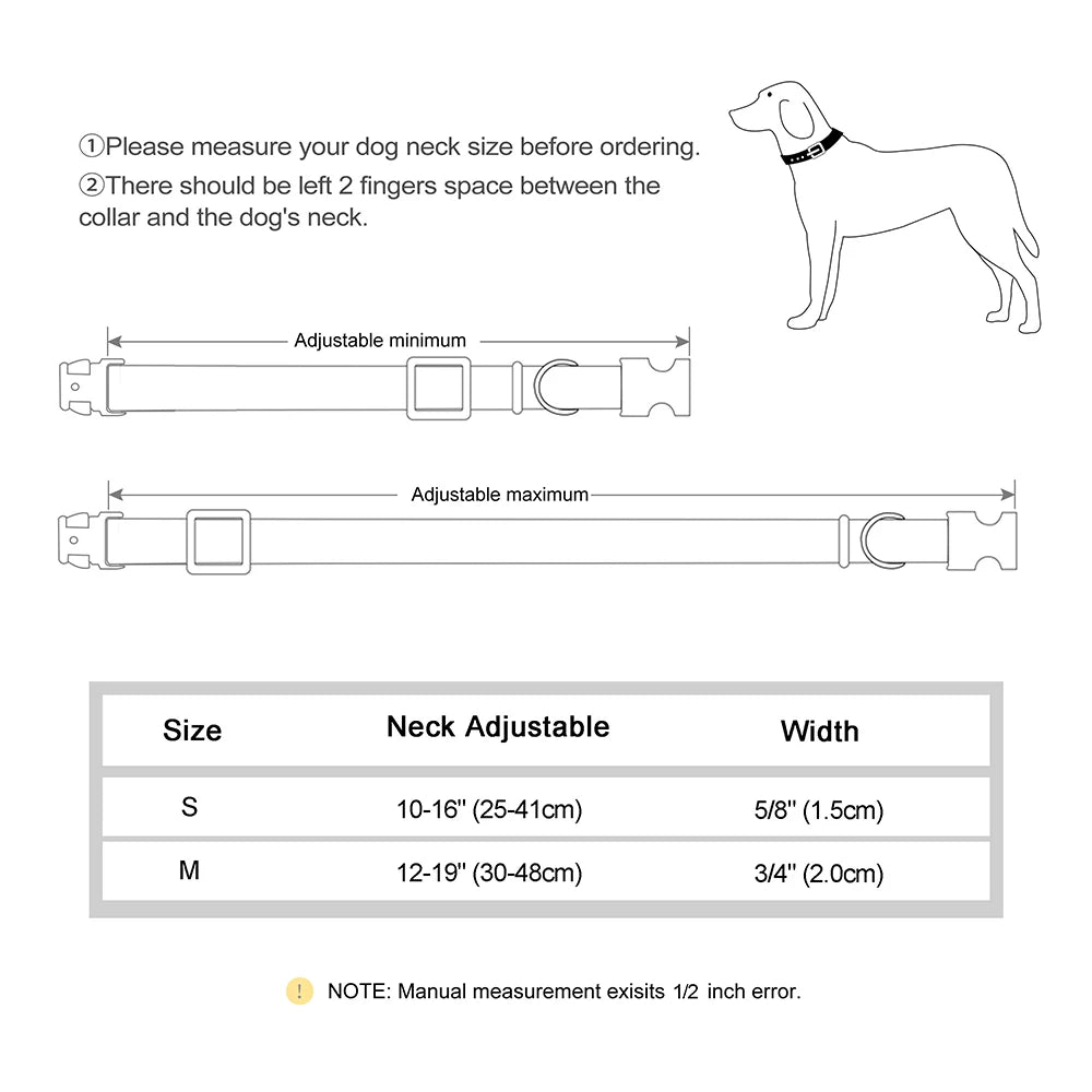 Adjustable Nylon Dog Collar