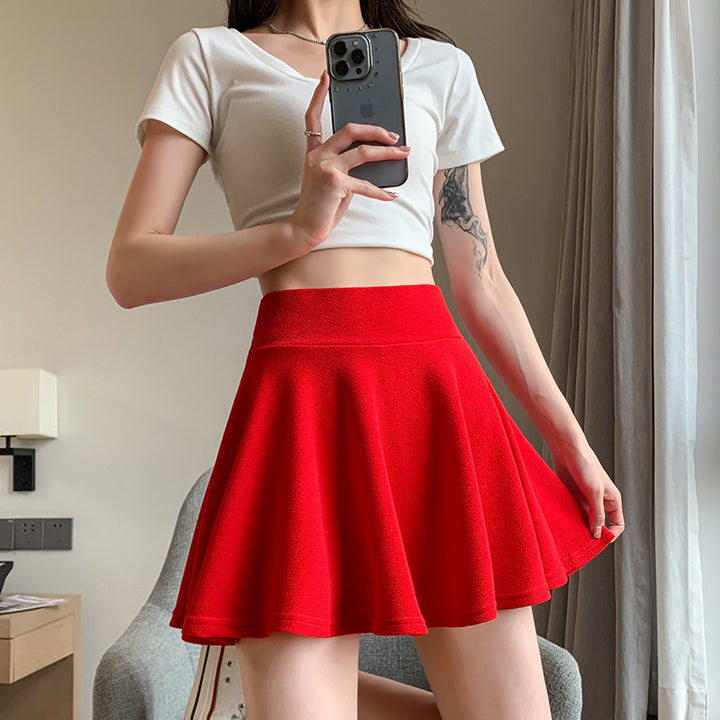 Summer Mini Pleated Skirt with Built-In Shorts