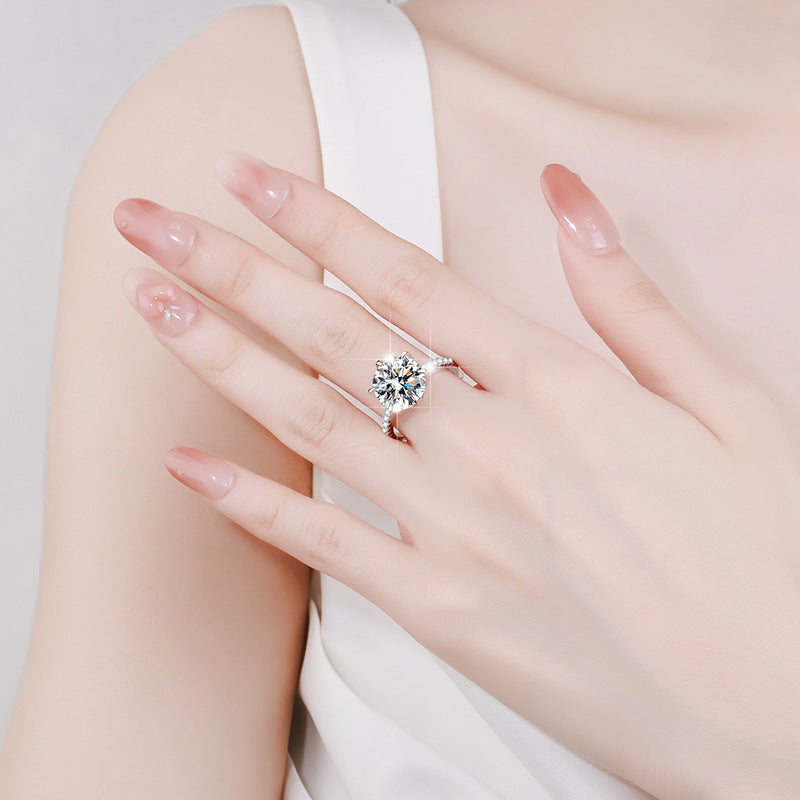 Women's Fashion Mosonite Diamond Ring