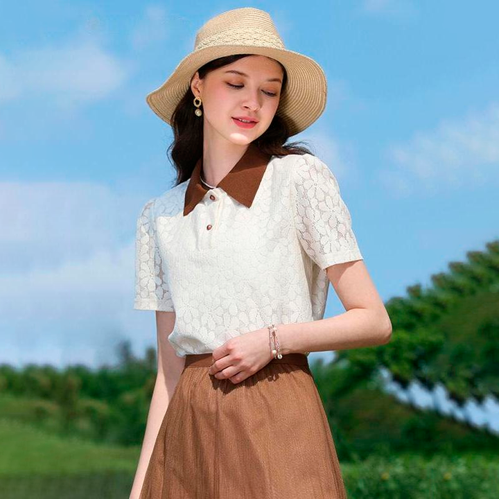 Summer Elegance Lace Blouse