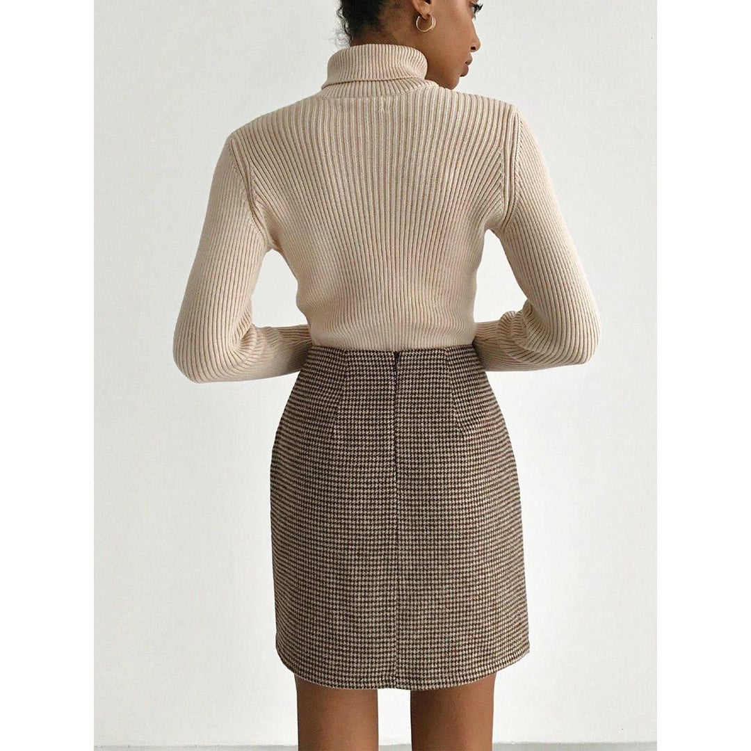 Autumn Winter Thick Turtleneck Sweater for Women