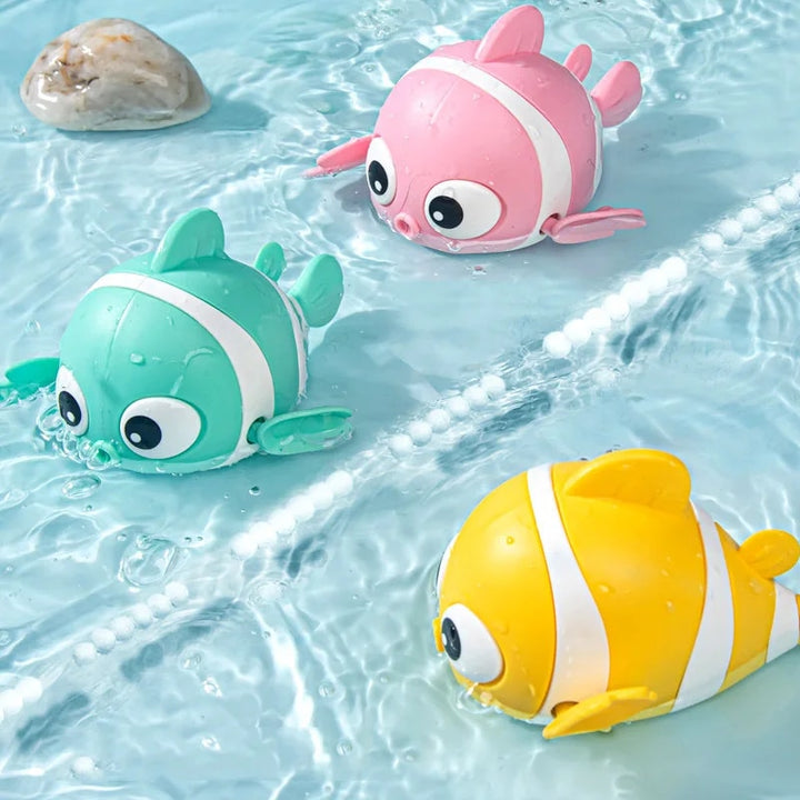 Cartoon Fish Wind-Up Bath Toy for Toddlers