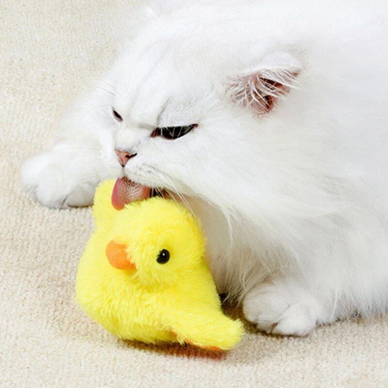 Interactive Electric Duck Toy for Cats: Flapping, Rechargeable, Bite-Resistant