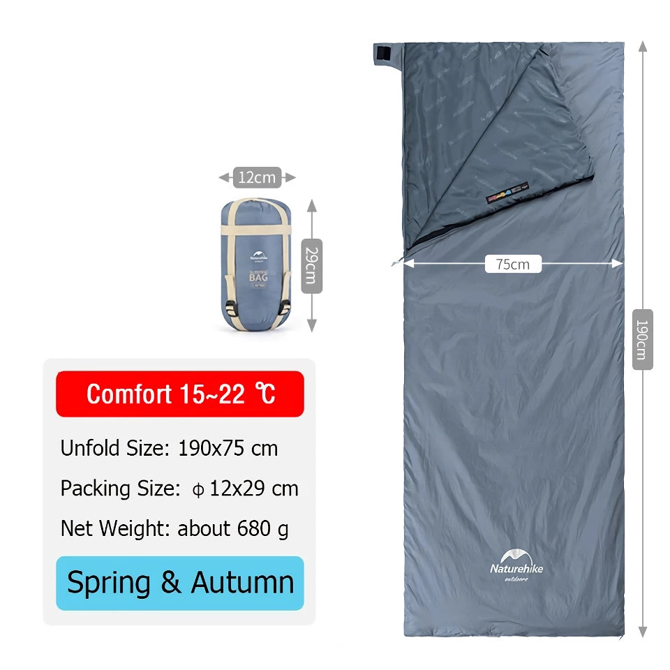 Ultralight Cotton Sleeping Bag for Spring and Summer Outdoor Adventures