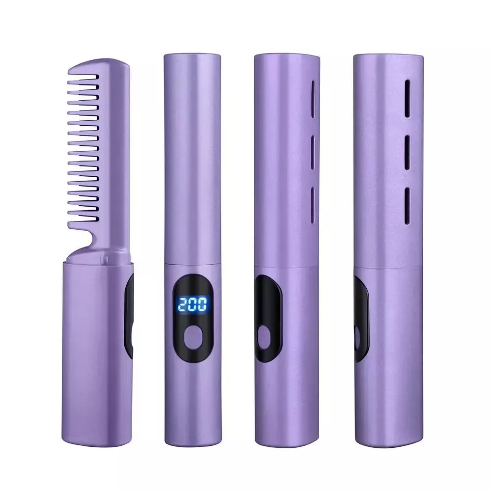 Wireless USB Portable Hair Straightener Curly Hair Comb