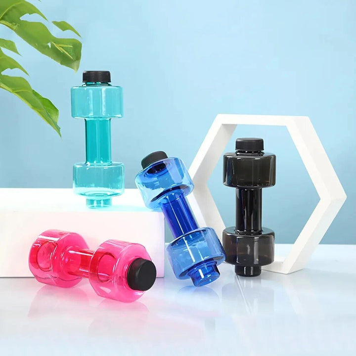 Multifunctional Dumbbell Shaped Water Bottle for Fitness Enthusiasts