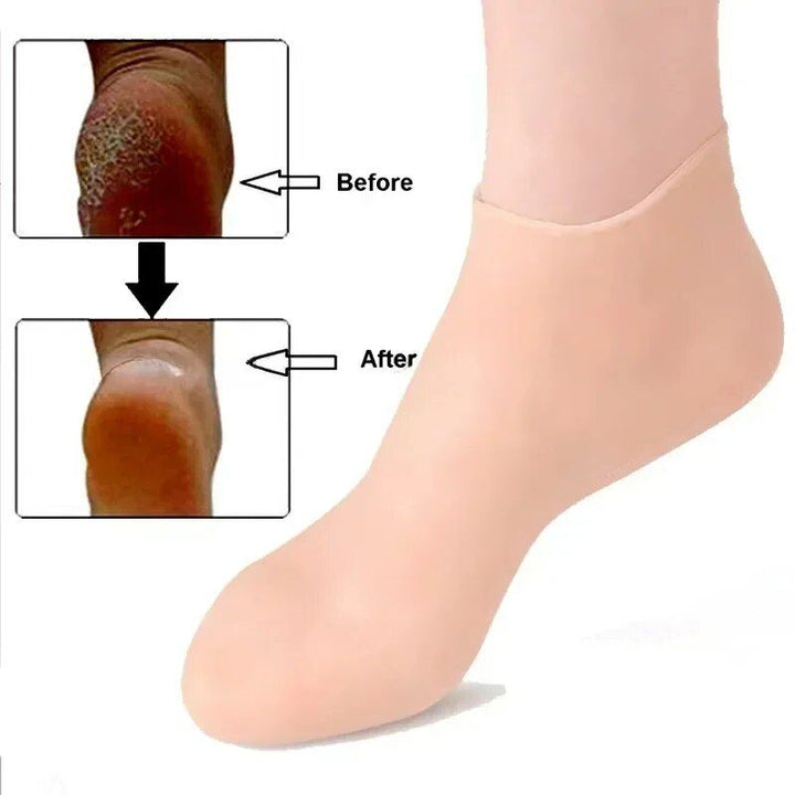 Silicone Spa Moisturizing Gel Socks for Foot Exfoliation & Care