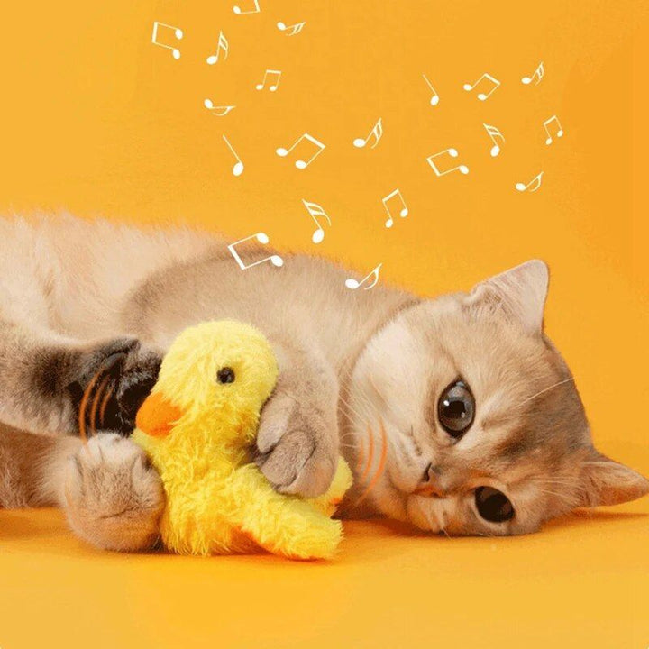 Interactive Electric Duck Toy for Cats: Flapping, Rechargeable, Bite-Resistant