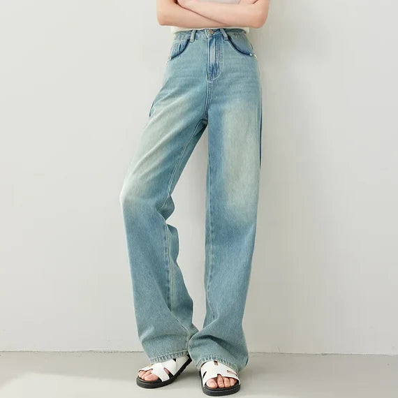 High Waist Wide Leg Baggy Jeans for Women