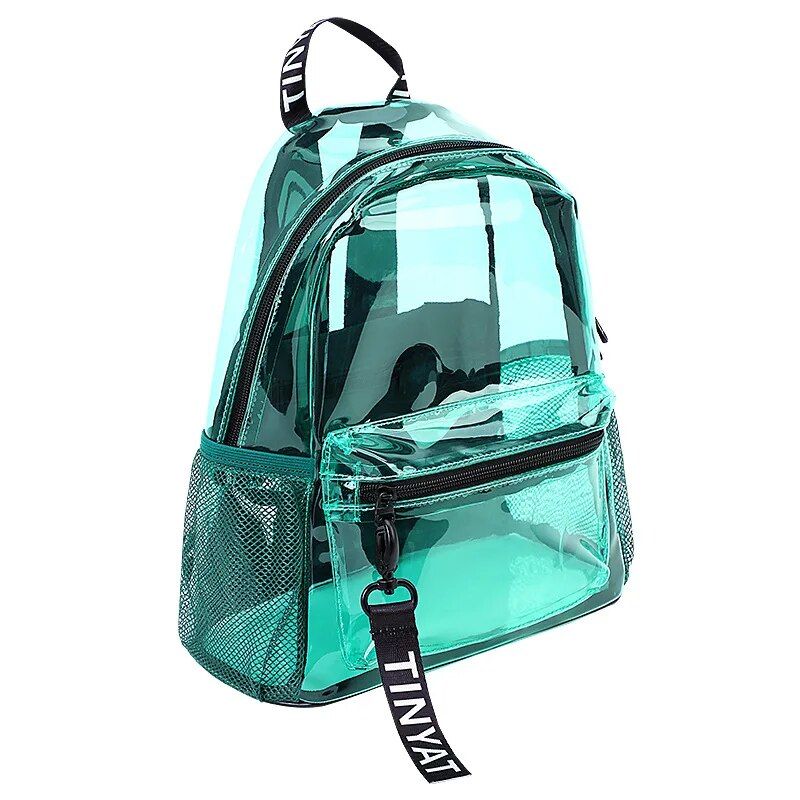 Chic Transparent Jelly Backpack - Waterproof, Fashion-Forward PVC Design for Women