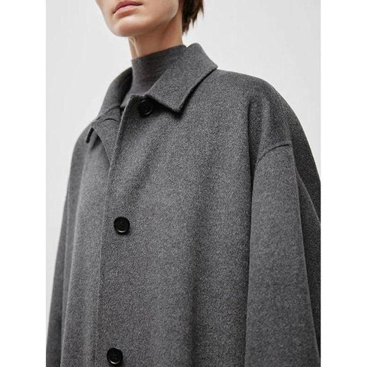 Women's Woolen Overcoat with Sash