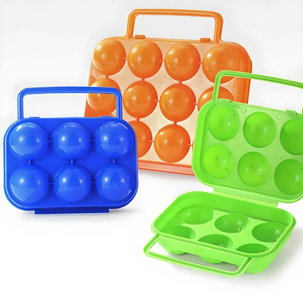 Portable Egg Storage Box - 6/12 Grid Options for Camping, Picnic, and BBQ