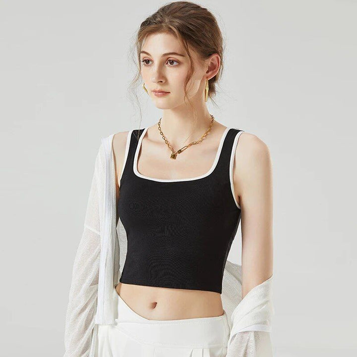 Padded Sleeveless Strap Crop Top for Women