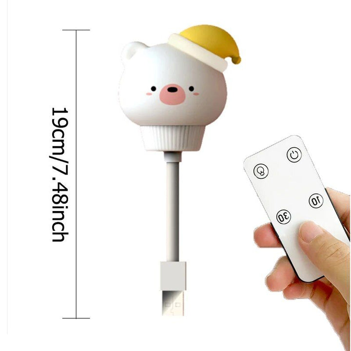 Adjustable Brightness Cartoon Night Light with Remote