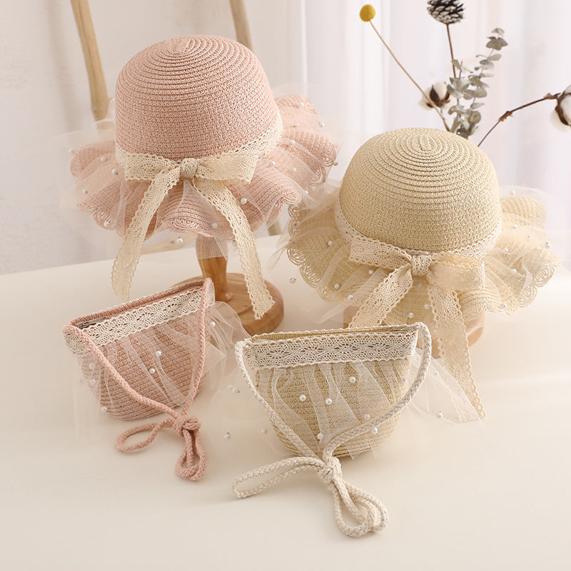 Straw Hat Handbag Set