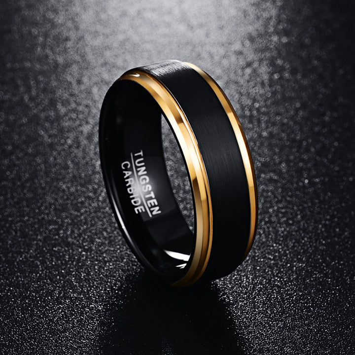 Fashion Personality Side Tungsten Steel Ring For Men