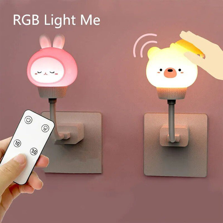 Adjustable Brightness Cartoon Night Light with Remote