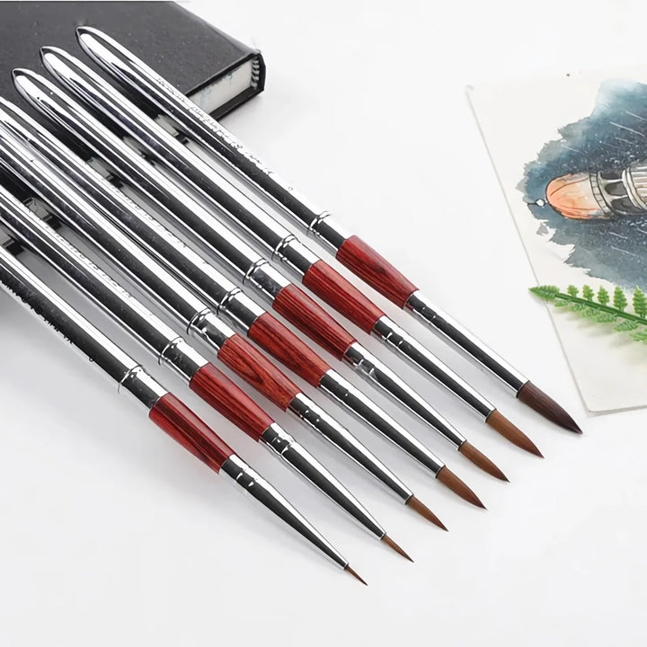 Portable Stainless Steel Watercolor Brush Set - 5pcs