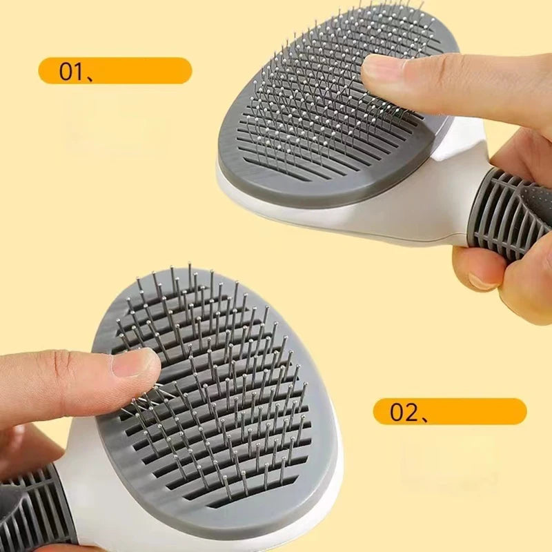 Self-Cleaning Pet Grooming Brush for Cats and Dogs