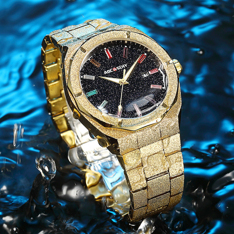 Full Diamond Luxury Oak Men's Watch