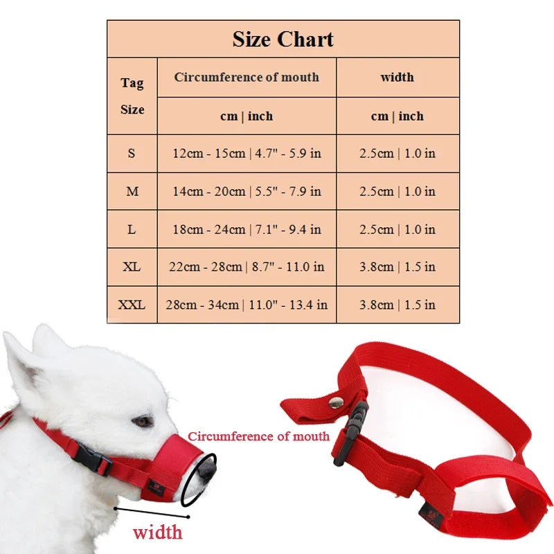 Adjustable Soft Nylon Dog Muzzle