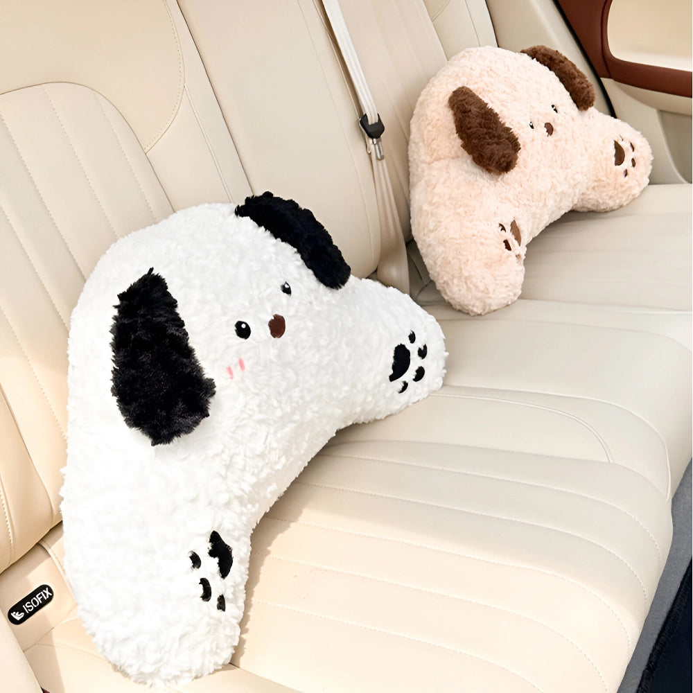 Cartoon Animal Car Neck and Lumbar Support Pillow Set