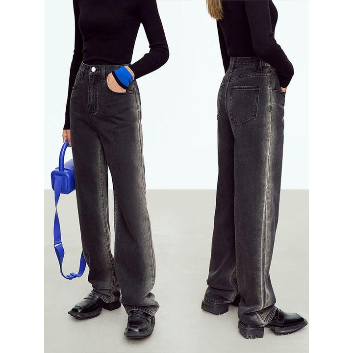 Minimalist Retro Autumn Straight Jeans