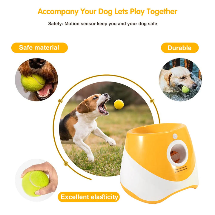 Compact Automatic Dog Tennis Ball Launcher: Interactive Pet Play & Exercise Toy