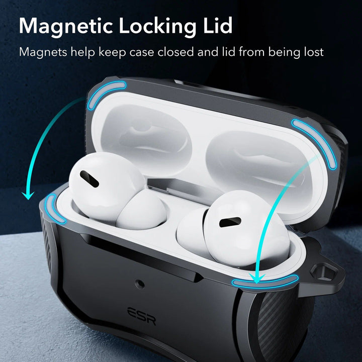 AirPods Pro 2 Case with HaloLock: Armor Tough Protective Case with Keychain