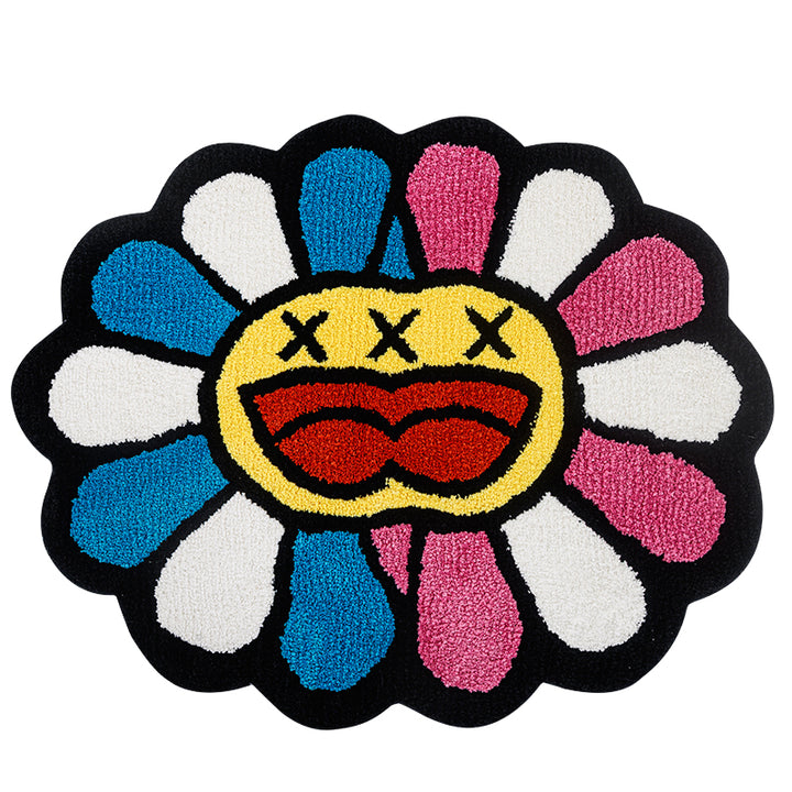 Colorful Smiling Face Tufted Rug