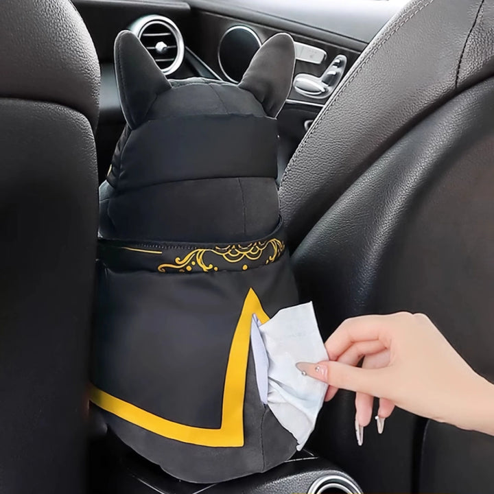 Cute 2-in-1 Car Armrest Tissue Holder & Trash Bin – Fun and Functional Storage