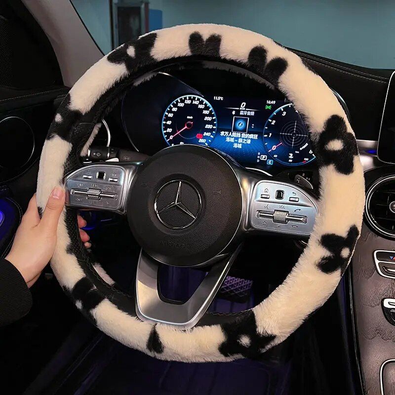 Plush Winter Car Steering Wheel Cover