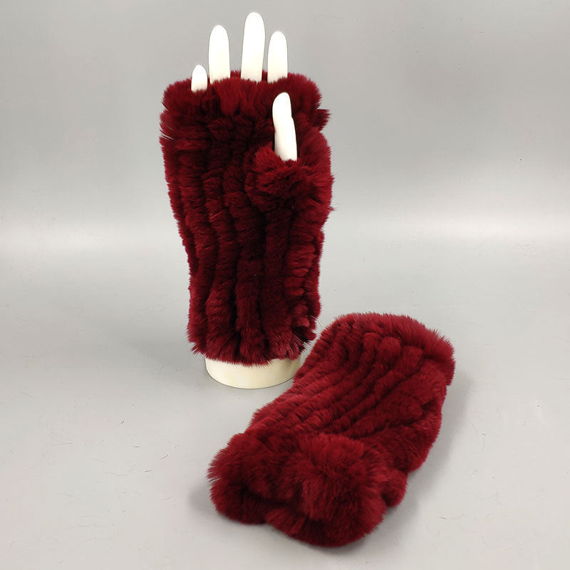 Winter Wristband Mid-length Gloves