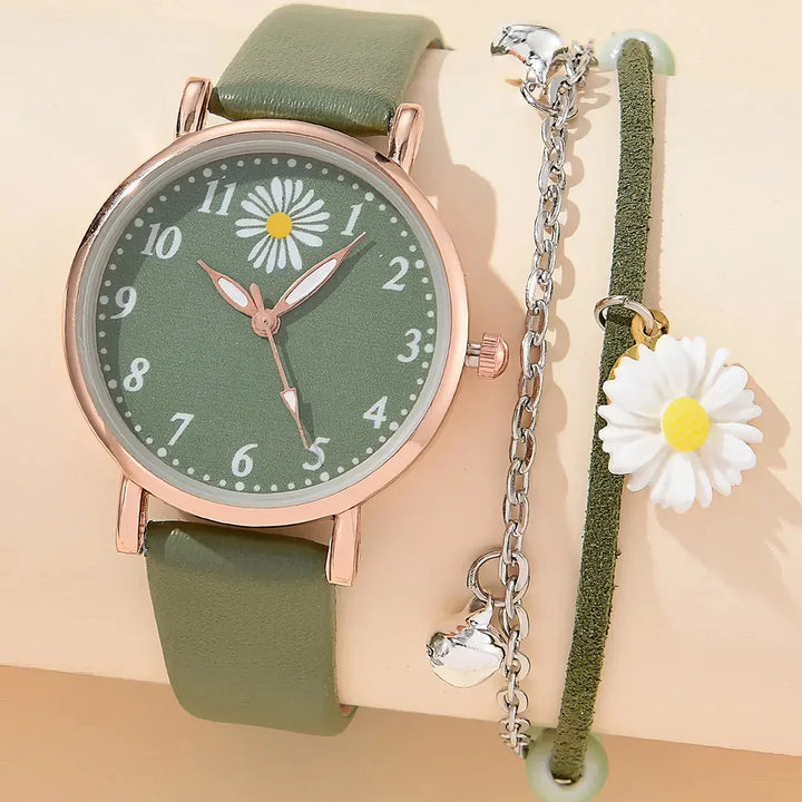 New Romantic Leather Quartz Dress Watch for Women