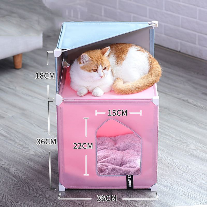 Luxury Removable Pet Bed & Double Cat House