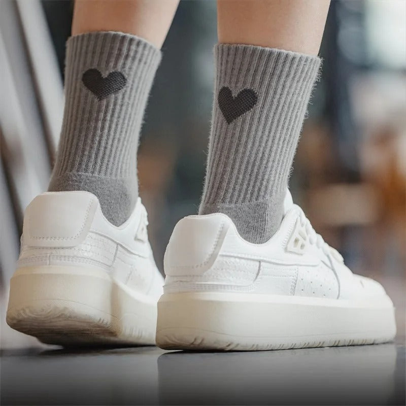 Women's Letter Love Mid Socks