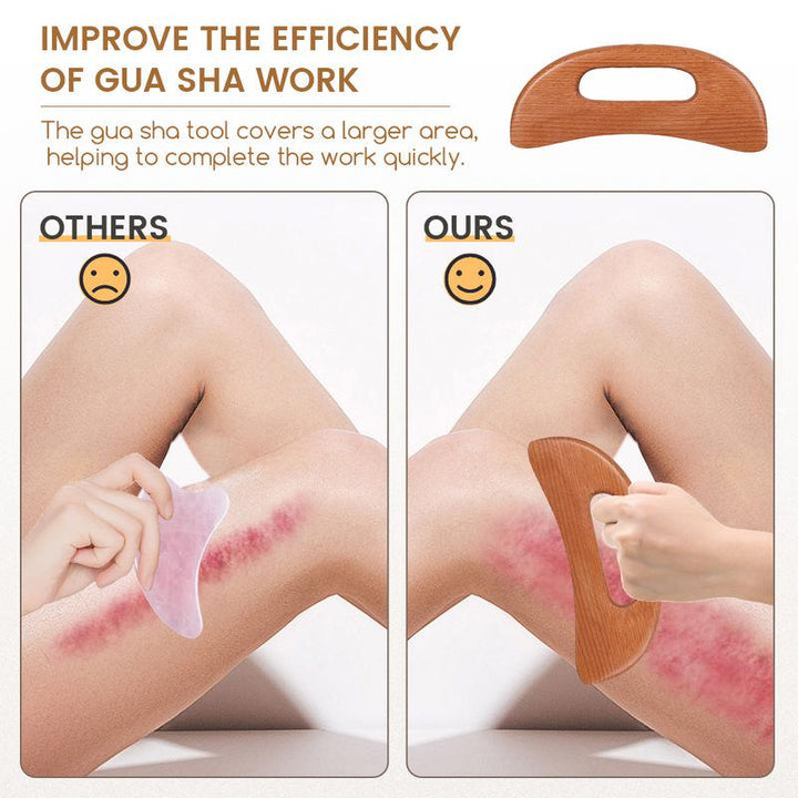 Health Care Slimming Guasha Board Wood Therapy Massage Stick