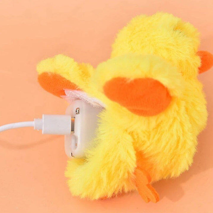 Interactive Electric Duck Toy for Cats: Flapping, Rechargeable, Bite-Resistant