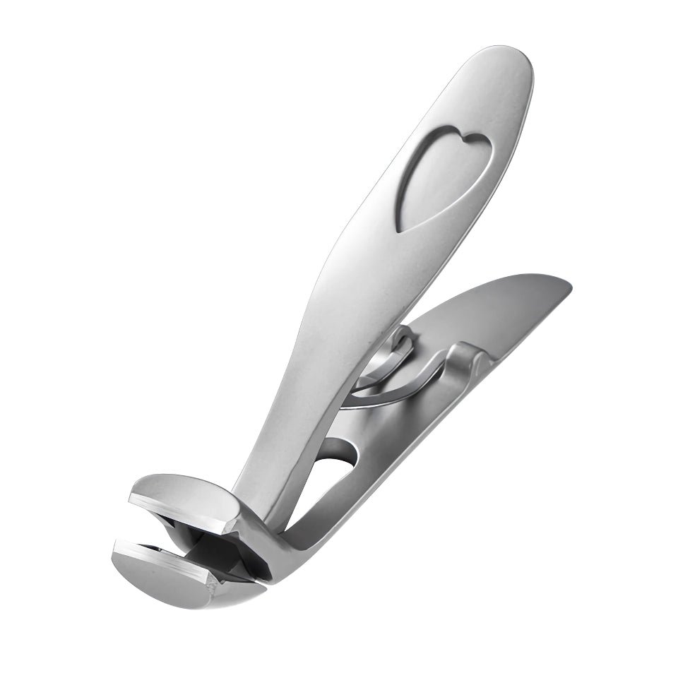 Ergonomic Angled Toenail Clipper with Nail File – Stainless Steel Thick Nail Cutter & Trimmer