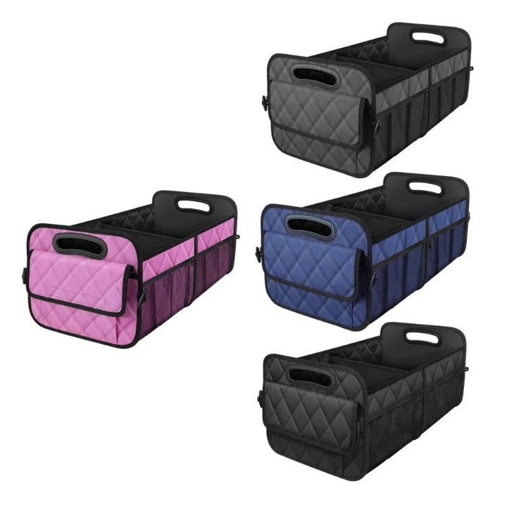 Foldable Car Trunk Storage Organizer with Adjustable Dividers