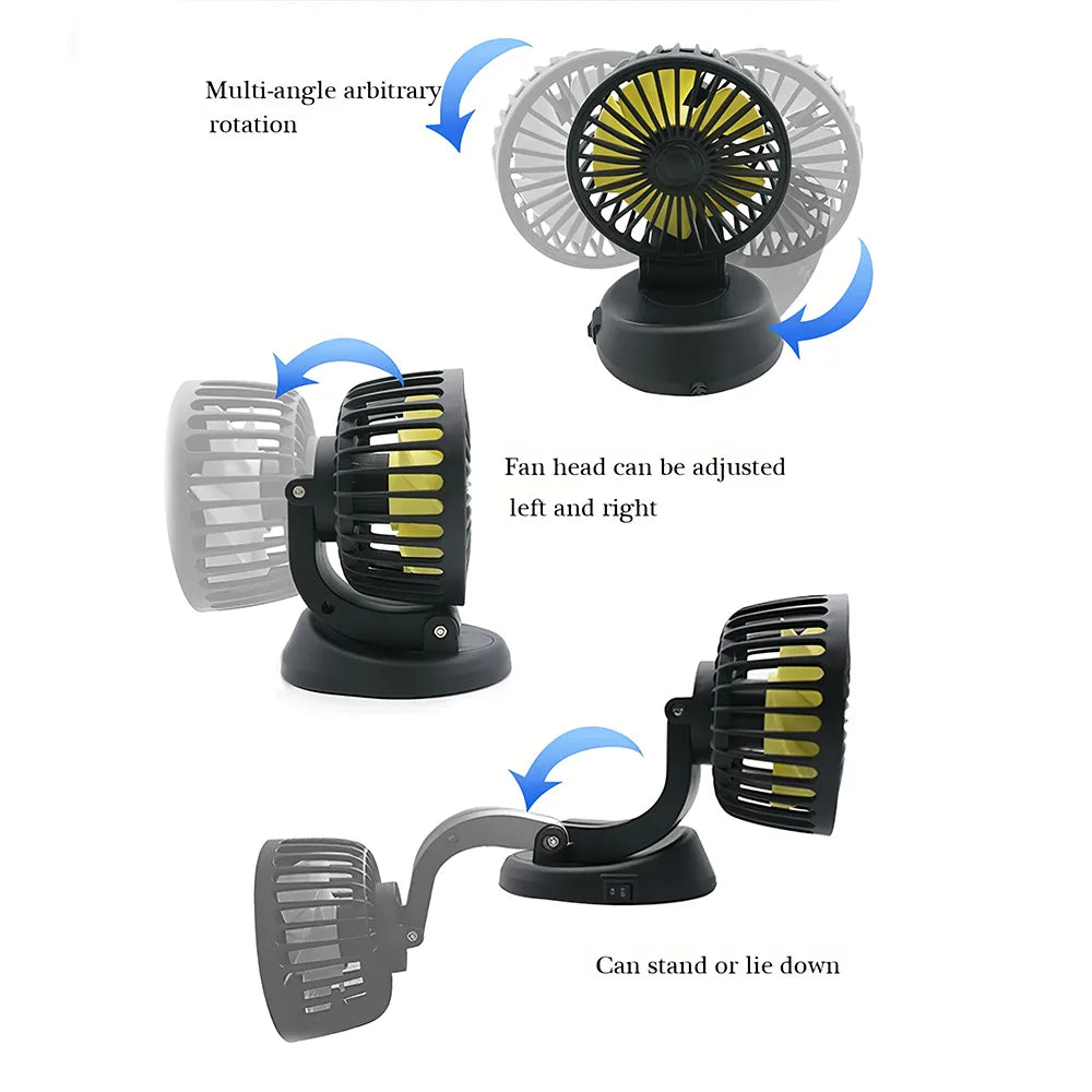 Multi-Angle Rotatable Car Cooling Fan