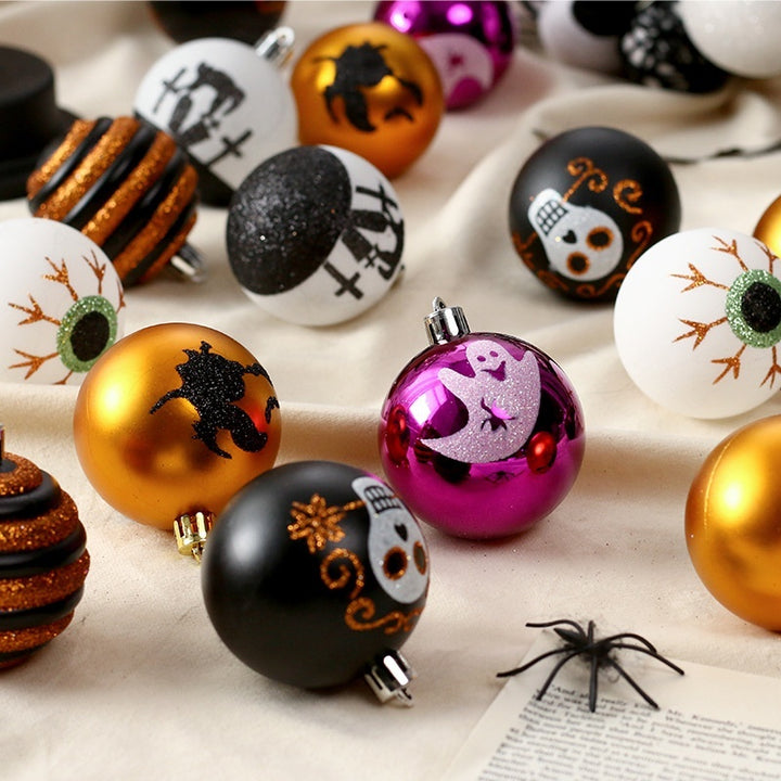 Halloween Decorations 16 Painted Ghost Festival Party Pendants