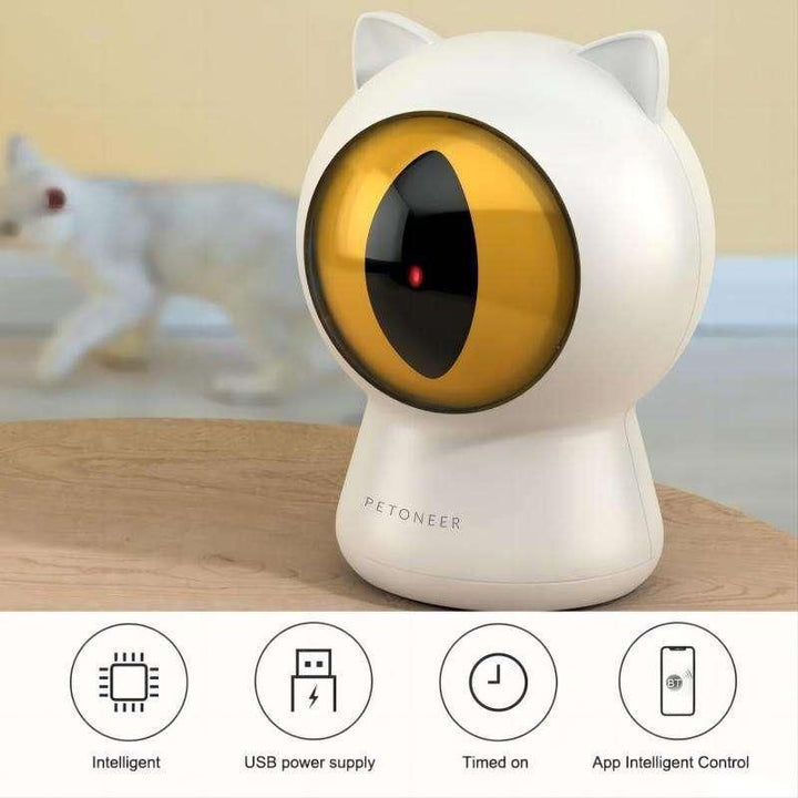 Interactive Cat Laser Toy - Rechargeable & App-Controlled Light Machine